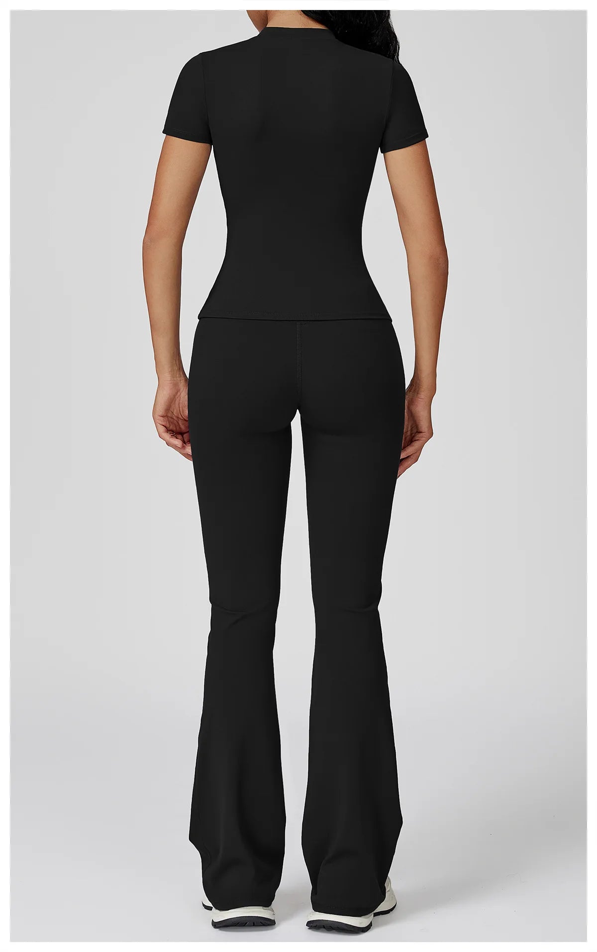 Women  Yoga Set 2PCS Workout Set Sportswear Gym Clothing Fitness Long Sleeve High Waist Leggings Cycling Shorts Sports Suits